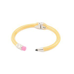 BETSEY JOHNSON Yellow Yellow Enamel Pencil Bangle Bracelet